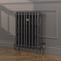 CI-RK760-BLK-FB-LS02 - Rook Black 2 Column Victorian Cast Iron Radiator H760mm x W839mm CI-RK760-BLK-FB-LS02 - Rook Black 2 Column Victorian Cast Iron Radiator H760mm x W839mm